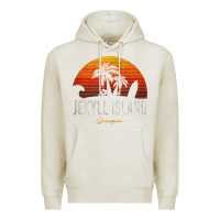 Oatmeal Heather jekyll island beach georgia ga palms vacation surf sundown tank top Premium Hoodie - linhVisuals