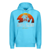 Ocean Blue jekyll island beach georgia ga palms vacation surf sundown tank top Premium Hoodie - linhVisuals