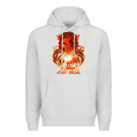 Dove Grey set your heart ablaze Premium Hoodie - linhVisuals
