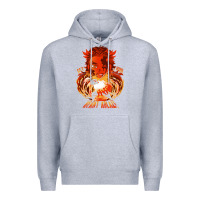 Heather Grey set your heart ablaze Premium Hoodie - linhVisuals
