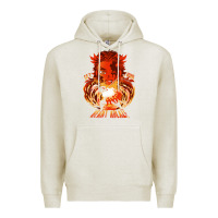 Oatmeal Heather set your heart ablaze Premium Hoodie - linhVisuals