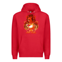 Red set your heart ablaze Premium Hoodie - linhVisuals