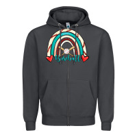 Smoke Baseball Rainbow Zipper Hoodie - RanaPortraitStore