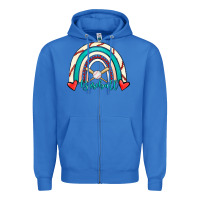 True Royal Baseball Rainbow Zipper Hoodie - RanaPortraitStore