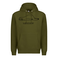 Army Green Funny Animal Sloth SLOPHISTICATED Premium Hoodie - linhVisuals
