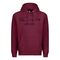 Burgundy Funny Animal Sloth SLOPHISTICATED Premium Hoodie - linhVisuals