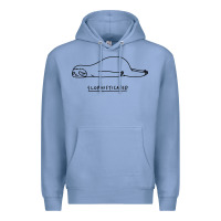 Colony Blue Funny Animal Sloth SLOPHISTICATED Premium Hoodie - linhVisuals