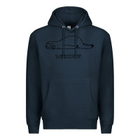 Navy Funny Animal Sloth SLOPHISTICATED Premium Hoodie - linhVisuals