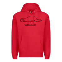 Red Funny Animal Sloth SLOPHISTICATED Premium Hoodie - linhVisuals