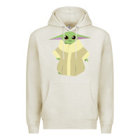 Oatmeal Heather Baby Grogu Legend Premium Hoodie - linhVisuals