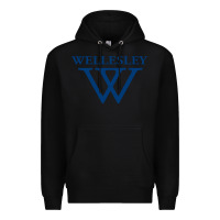 Black Wellesley College Premium Hoodie - linhVisuals