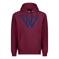 Burgundy Wellesley College Premium Hoodie - linhVisuals