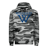 Slate Camo Wellesley College Premium Hoodie - linhVisuals