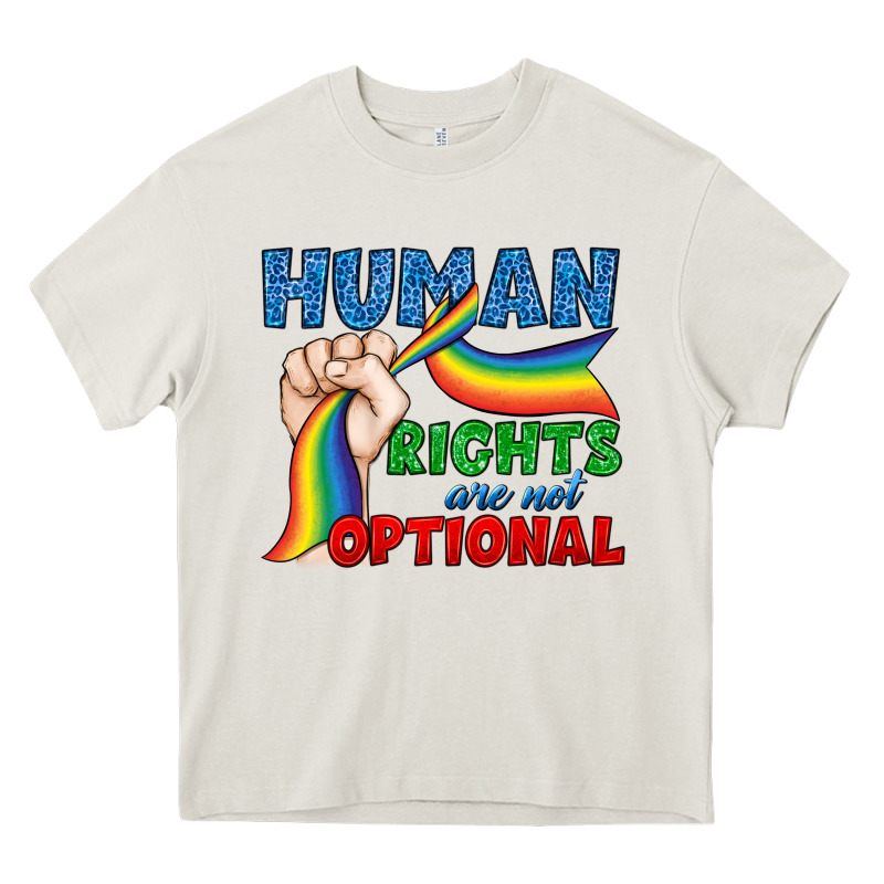 Human Rights Are Not Optional Heavy Core Tee by BundleAndBundleShop | Teevron