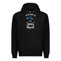 Black orca spirit animal killer whale ocean sea marine funny water raglan ba Premium Hoodie - linhVisuals