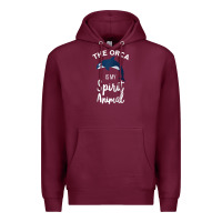 Burgundy orca spirit animal killer whale ocean sea marine funny water raglan ba Premium Hoodie - linhVisuals