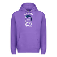 Purple orca spirit animal killer whale ocean sea marine funny water raglan ba Premium Hoodie - linhVisuals