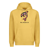 Antique Gold mill valley, california native american orca killer whale raglan baseb Premium Hoodie - linhVisuals