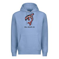 Colony Blue mill valley, california native american orca killer whale raglan baseb Premium Hoodie - linhVisuals