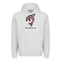 Dove Grey mill valley, california native american orca killer whale raglan baseb Premium Hoodie - linhVisuals