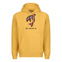 Mustard mill valley, california native american orca killer whale raglan baseb Premium Hoodie - linhVisuals