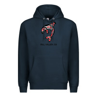 Navy mill valley, california native american orca killer whale raglan baseb Premium Hoodie - linhVisuals