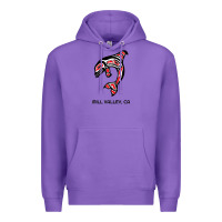 Purple mill valley, california native american orca killer whale raglan baseb Premium Hoodie - linhVisuals