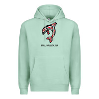 Seafoam mill valley, california native american orca killer whale raglan baseb Premium Hoodie - linhVisuals
