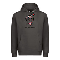 Smoke mill valley, california native american orca killer whale raglan baseb Premium Hoodie - linhVisuals