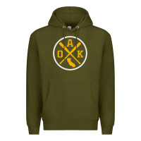 Army Green retro oakland baseball emblem vintage oak premium Premium Hoodie - linhVisuals