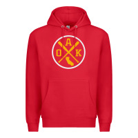 Red retro oakland baseball emblem vintage oak premium Premium Hoodie - linhVisuals
