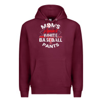 Burgundy moms against white baseball pants sport lover mothers day Premium Hoodie - linhVisuals