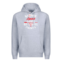 Heather Grey moms against white baseball pants sport lover mothers day Premium Hoodie - linhVisuals