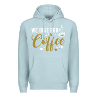 Blue Mist we bike for coffee t shirt Premium Hoodie - linhVisuals