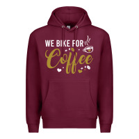 Burgundy we bike for coffee t shirt Premium Hoodie - linhVisuals