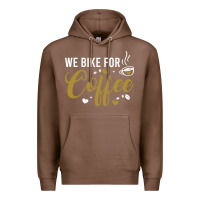 Chestnut we bike for coffee t shirt Premium Hoodie - linhVisuals