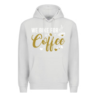 Dove Grey we bike for coffee t shirt Premium Hoodie - linhVisuals
