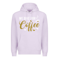 Lilac we bike for coffee t shirt Premium Hoodie - linhVisuals