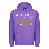 Purple we bike for coffee t shirt Premium Hoodie - linhVisuals