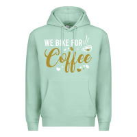Seafoam we bike for coffee t shirt Premium Hoodie - linhVisuals