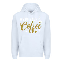 White we bike for coffee t shirt Premium Hoodie - linhVisuals