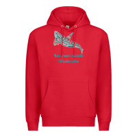 Red san juan islands upward orca killer whale native american raglan baseb Premium Hoodie - linhVisuals