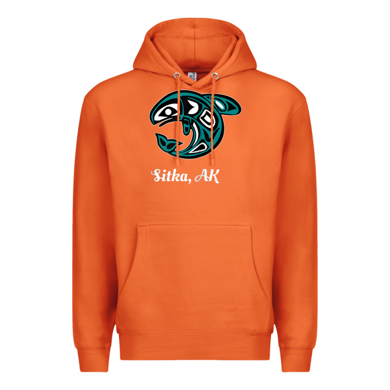 Sitka Alaska Native American Tribal Orca Killer Whale Raglan Baseball Premium Hoodie by linhVisuals | Teevron