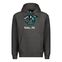 Charcoal Heather sitka alaska native american tribal orca killer whale raglan baseball Premium Hoodie - linhVisuals