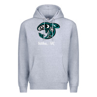 Heather Grey sitka alaska native american tribal orca killer whale raglan baseball Premium Hoodie - linhVisuals