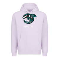 Lilac sitka alaska native american tribal orca killer whale raglan baseball Premium Hoodie - linhVisuals