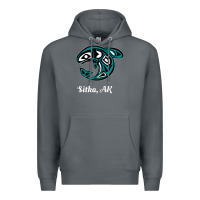 Rock sitka alaska native american tribal orca killer whale raglan baseball Premium Hoodie - linhVisuals