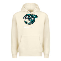 Sandshell sitka alaska native american tribal orca killer whale raglan baseball Premium Hoodie - linhVisuals
