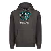 Smoke sitka alaska native american tribal orca killer whale raglan baseball Premium Hoodie - linhVisuals