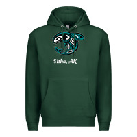 Sports Green sitka alaska native american tribal orca killer whale raglan baseball Premium Hoodie - linhVisuals